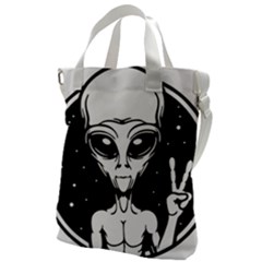 Alien Ufo Canvas Messenger Bag by Bedest