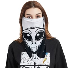 Alien Ufo Face Covering Bandana (triangle) by Bedest