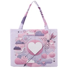 Heart Love Minimalist Design Mini Tote Bag