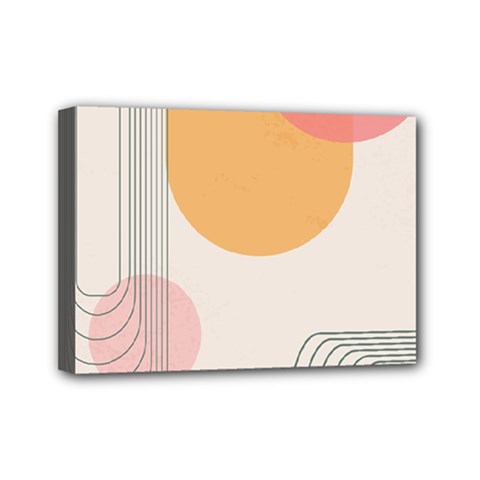 Lines Boho Poster Contemporary Mini Canvas 7  X 5  (stretched)