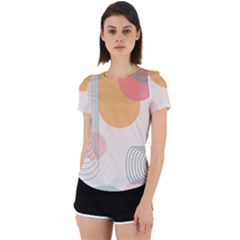 Lines Boho Poster Contemporary Back Cut Out Sport T-shirt