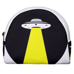 Ufo Flying Saucer Extraterrestrial Horseshoe Style Canvas Pouch by Cendanart