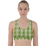 Christmas Green Tree Background Back Weave Sports Bra