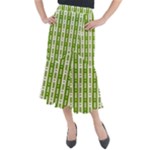 Christmas Green Tree Background Midi Mermaid Skirt