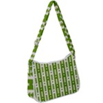 Christmas Green Tree Background Zip Up Shoulder Bag