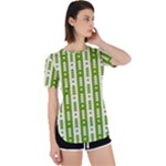 Christmas Green Tree Background Perpetual Short Sleeve T-Shirt