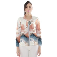 Abstract Pastel Waves Organic Women s Windbreaker by Grandong