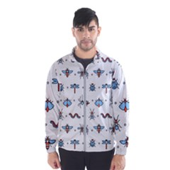 Insects Icons Square Seamless Pattern Men s Windbreaker