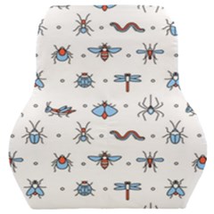 Insects Icons Square Seamless Pattern Car Seat Back Cushion 