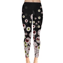 Halloween Black Eye Balls Pattern Leggings 