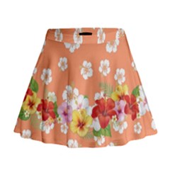 Orange Hawaii Mini Flare Skirt by CoolDesigns