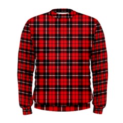 Dark Red & Black Checkered Christmas Party Mens Sweatshirt by CoolDesigns
