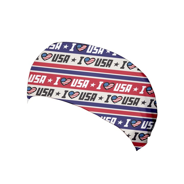 I Love USA Ivory Yoga Sports Headband