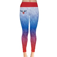 Red Blue Eagle Leggings  by CoolDesigns