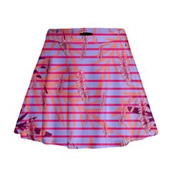 Pink Palm Mini Flare Skirt by CoolDesigns
