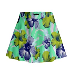 Green Hawaii Mini Flare Skirt by CoolDesigns