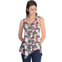Colorful Skull Hearts And Flowers Sleeveless Tunic Top View1