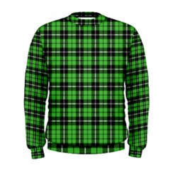 Green & Black Checkered Christmas Party Mens Sweatshirt by CoolDesigns