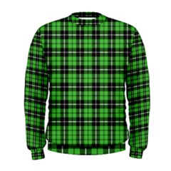 Green & Black Checkered Christmas Party Mens Sweatshirt