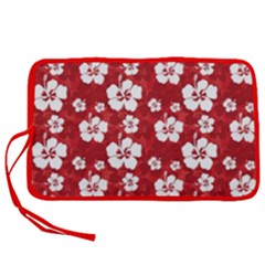 Hawaii Red Pattern Hibiscus Flowers Pen Art Storage Case by CoolDesigns