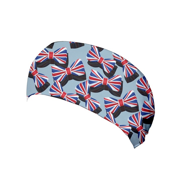 British UK Flag Light Blue Ribbon Yoga Headband