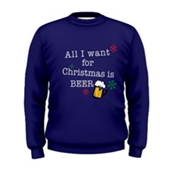 Purple Xmas Christmas Beer Mens Sweatshirt by CoolDesigns