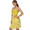 Bee Honeycombs Yellow Honey Insect V-Neck Pocket Summer Dress  View3