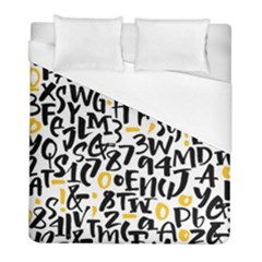 Letters Pattern Duvet Cover (full/ Double Size)