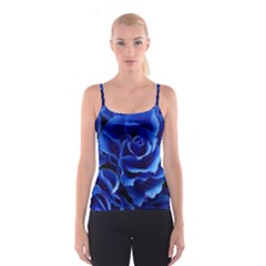 Blue Roses Flowers Plant Romance Blossom Bloom Nature Flora Petals Spaghetti Strap Top by Bedest