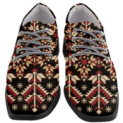 Vector Illustration Of Ukrainian Folk Seamless Pattern Ethnic Ornament Border Element Traditional Women Heeled Oxford Shoes