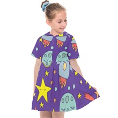 Card With Lovely Planets Kids  Sailor Dress by Bedest