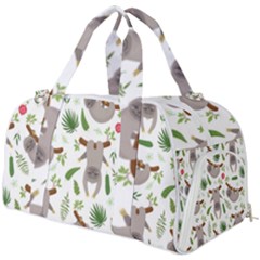 Seamless Pattern With Cute Sloths Burner Gym Duffel Bag