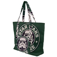 Stormtrooper Coffee Zip Up Canvas Bag by Cendanart