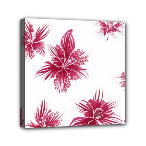 Hawaiian Flowers Mini Canvas 6  X 6  (stretched)