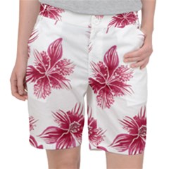 Hawaiian Flowers Women s Pocket Shorts by essentialimage