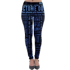 Doctor Who Tardis Lightweight Velour Leggings by Cendanart