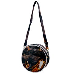 Wood Fire Camping Forest On Crossbody Circle Bag