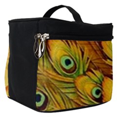 Peacock Feathers Green Yellow Make Up Travel Bag (small)