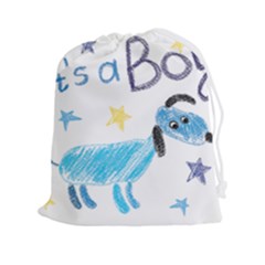 It s A Boy Drawstring Pouch (2xl) by morgunovaart