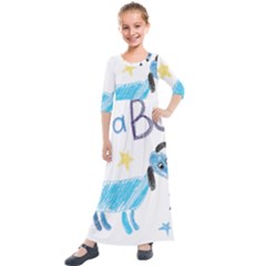 It s A Boy Kids  Quarter Sleeve Maxi Dress by morgunovaart