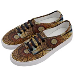 Barcelona Glass Window Stained Glass Women s Classic Low Top Sneakers by Cendanart