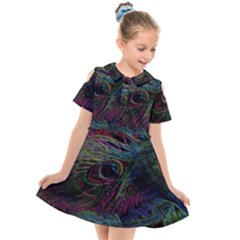 Star Galaxy Chrismas Xmas Ugly Kids  Short Sleeve Shirt Dress by Cendanart