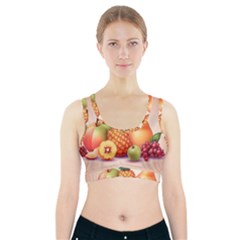 Fruit Pattern Apple Abstract Food Sports Bra With Pocket by Proyonanggan