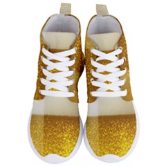 Light Beer Texture Foam Drink In A Glass Women s Lightweight High Top Sneakers by Cemarart