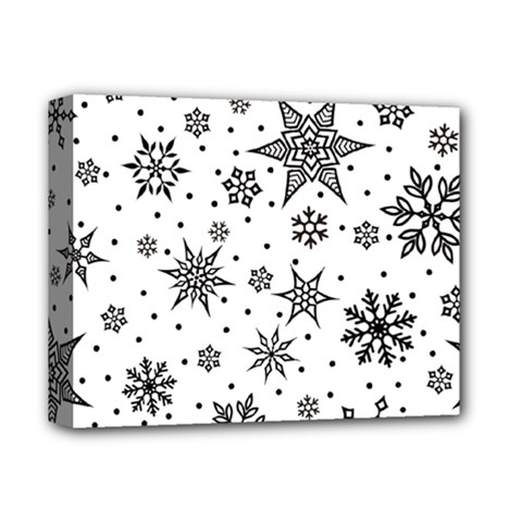 Snowflake-icon-vector-christmas-seamless-background-531ed32d02319f9f1bce1dc6587194eb Deluxe Canvas 14  X 11  (stretched) by saad11