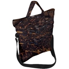 Cube Forma Glow 3d Volume Fold Over Handle Tote Bag