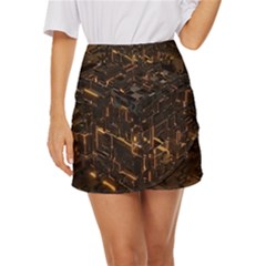 Cube Forma Glow 3d Volume Mini Front Wrap Skirt