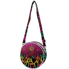 Dancing Colorful Disco Crossbody Circle Bag by Bajindul