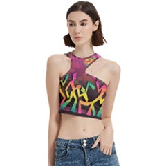 Dancing Colorful Disco Cut Out Top by Bajindul