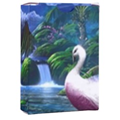 Flamingo Paradise Scenic Bird Fantasy Moon Paradise Waterfall Magical Nature Playing Cards Single Design (rectangle) With Custom Box by Ndabl3x